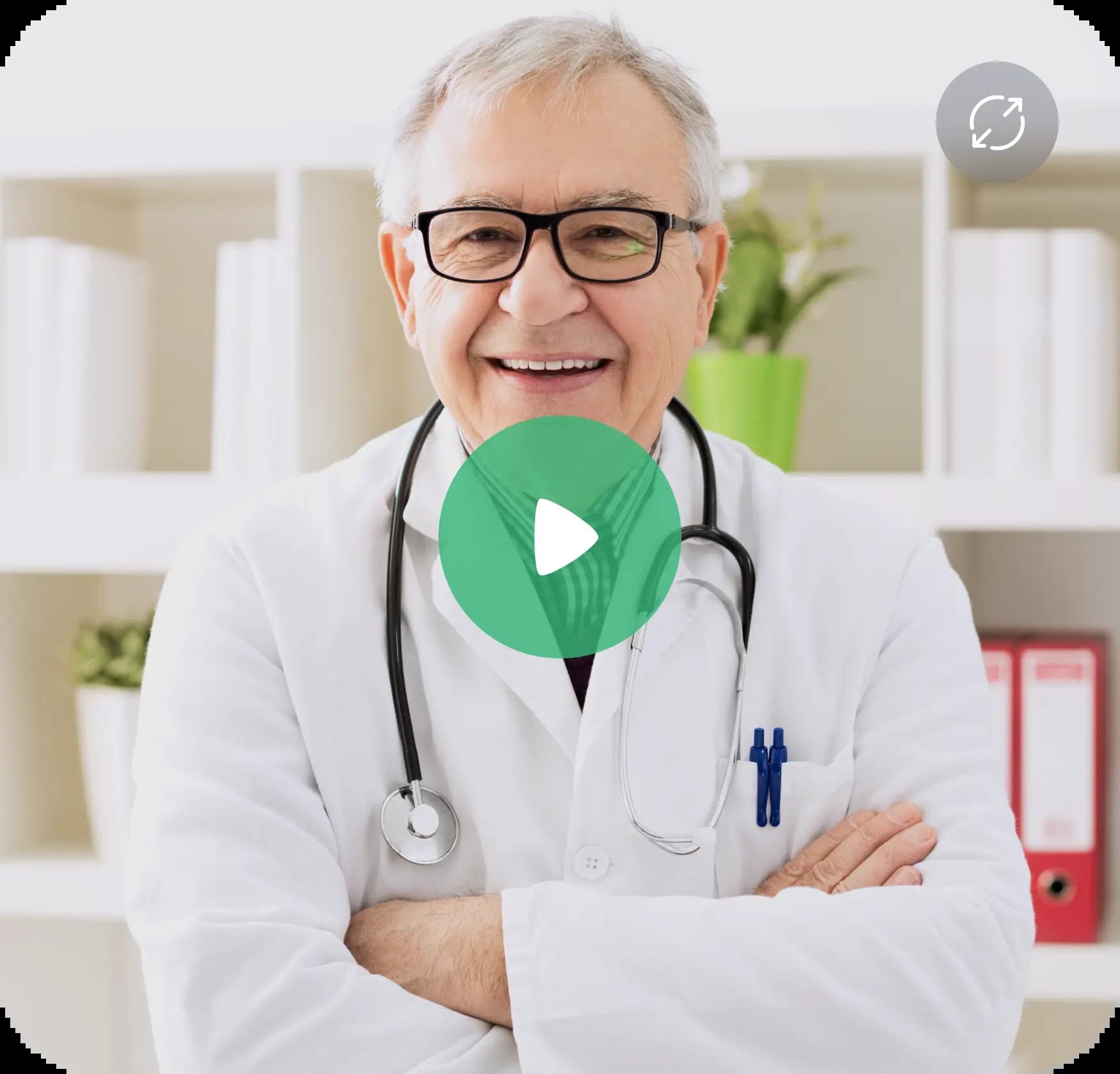 Virtuelle Gesundheitsversorgung: Arzt und Patient führen über eine Online-Plattform eine Videosprechstunde durch.