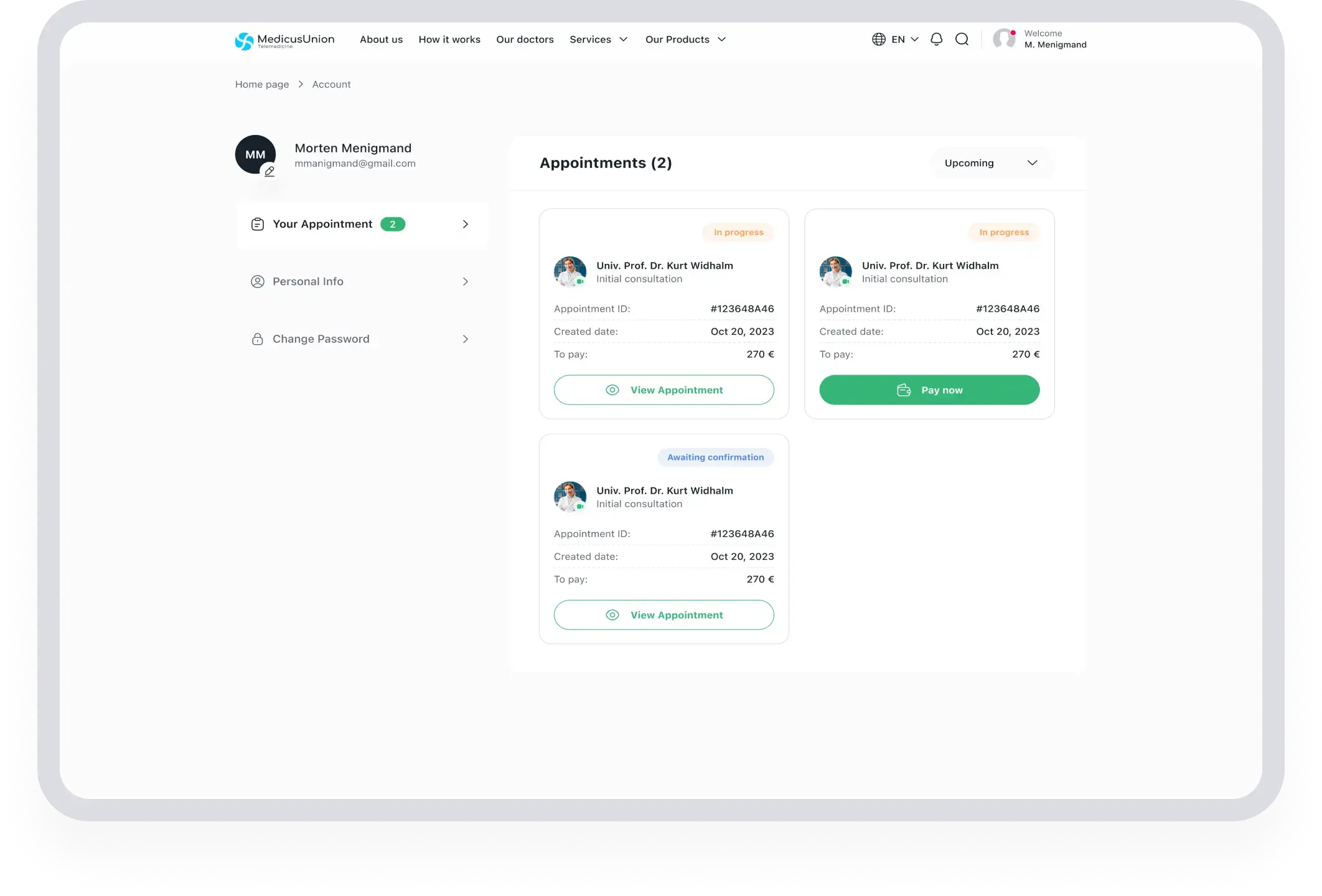 Boost consultation effectiveness with electronic appointment cards.