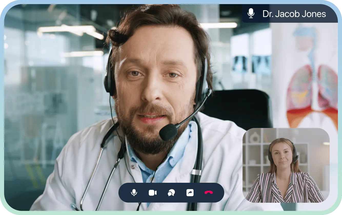 استشارات فيديو مع أفضل الأطباء عبر مكالمات آمنة